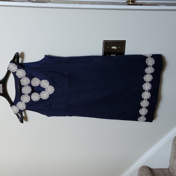 LILY PULITZER NAVY FLORAL DRESS 4 - Picture 2 of 9
